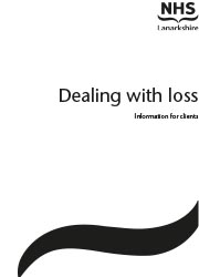 NHS Lanarkshire Booklets - Dealing with loss