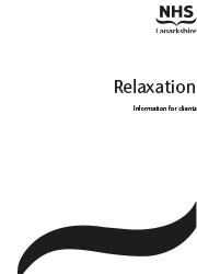 NHS Lanarkshire Booklets - Relaxation