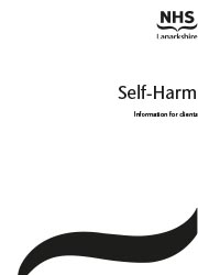 NHS Lanarkshire Booklets - Self-Harm